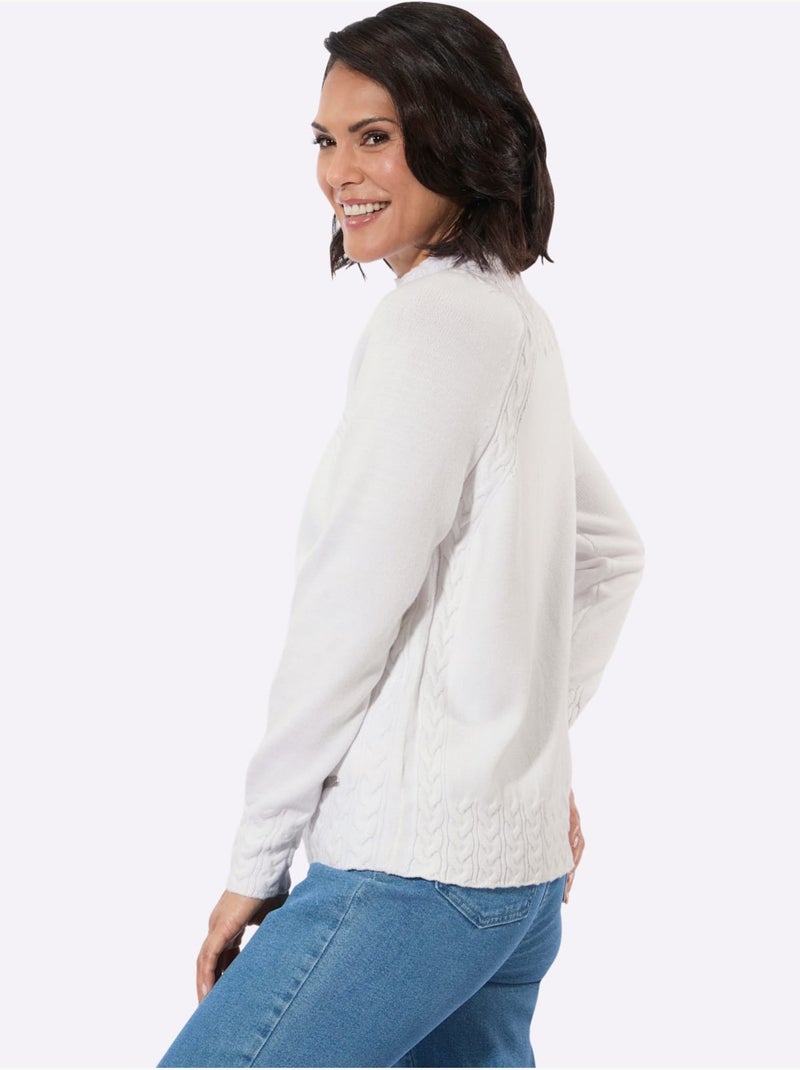 Pull à Col Montant Toucher Très Doux - Taille Standard - Witt Ecru - Kiabi