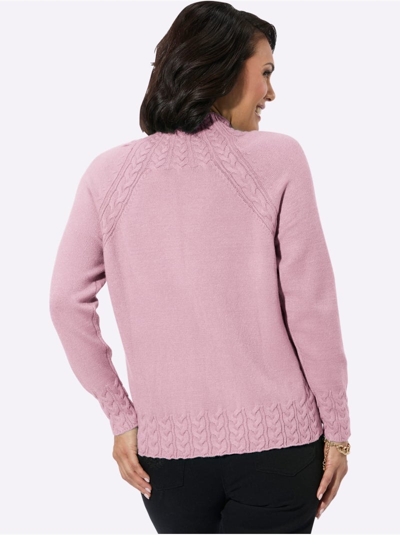 Pull à Col Montant Toucher Très Doux - Taille Standard - Witt Rose - Kiabi