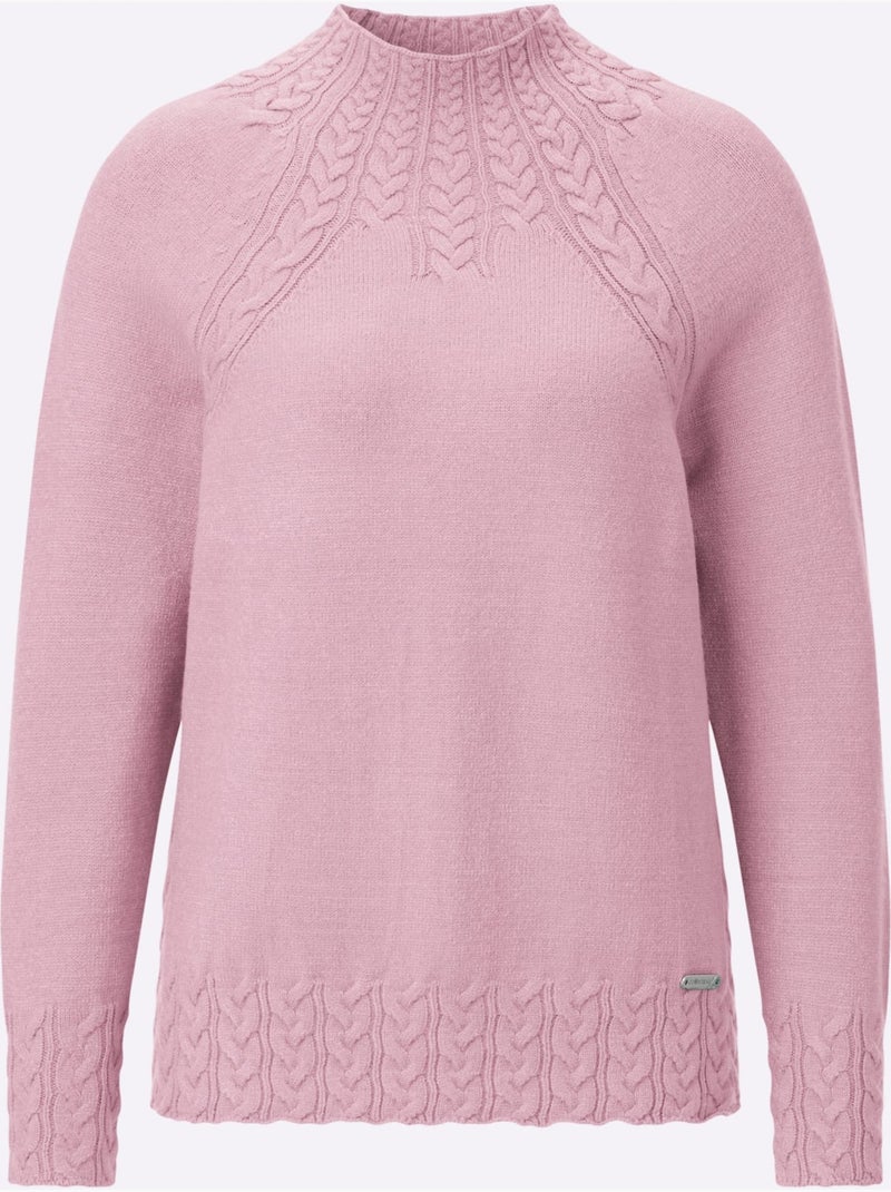 Pull à Col Montant Toucher Très Doux - Taille Standard - Witt Rose - Kiabi