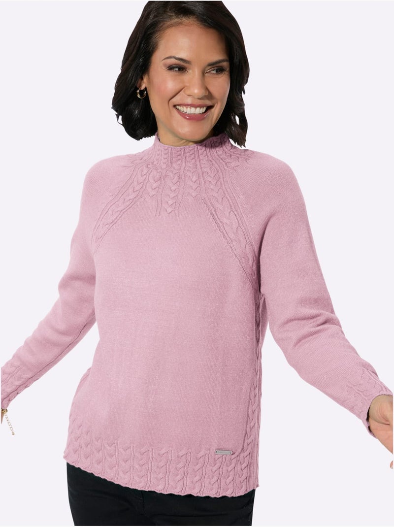 Pull à Col Montant Toucher Très Doux - Taille Standard - Witt Rose - Kiabi