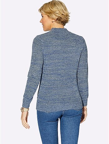 Pull à col montant tricot intarsia de qualité - taille standard - witt
