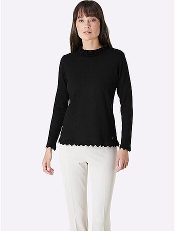 Pull à col montant ultra-doux avec modal - taille standard - helline
