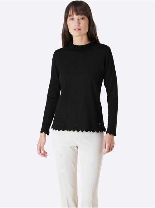 Pull à col montant ultra-doux avec modal - taille standard - helline - Kiabi