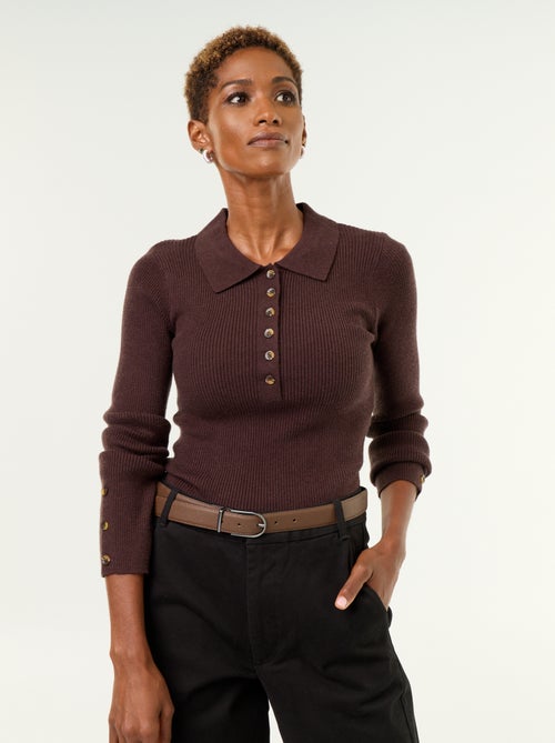 Pull à col polo - Kiabi