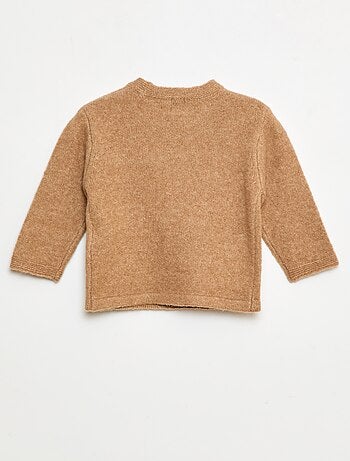 Pull à col rond avec broderies