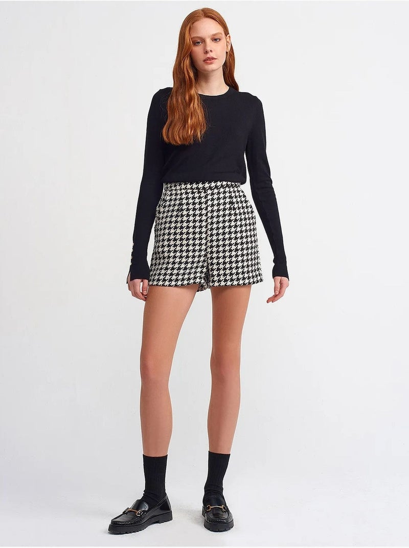 Pull à col rond côtelé, coupe ajustée dilvin Noir - Kiabi