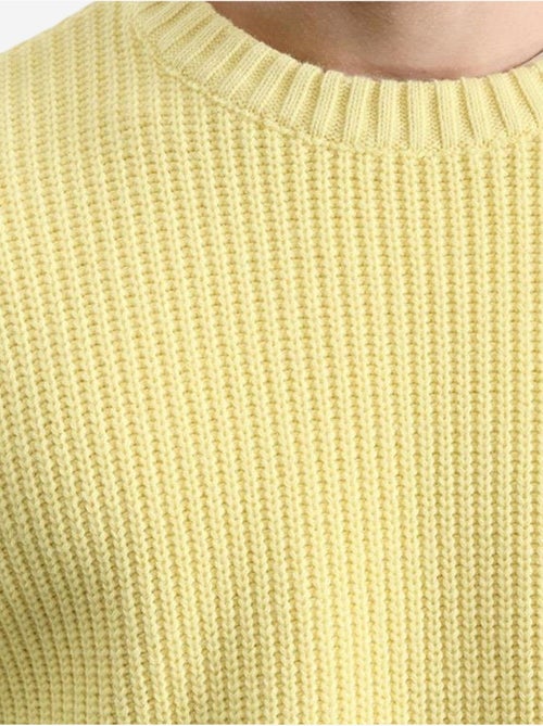 Pull à col rond côtelé épais giesto - Kiabi