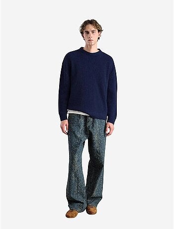 Pull à col rond côtelé pour homme giesto
