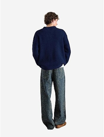 Pull à col rond côtelé pour homme giesto