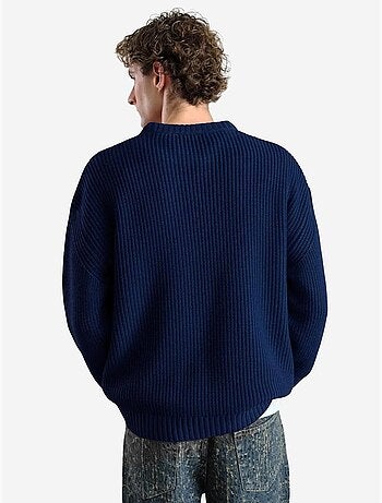 Pull à col rond côtelé pour homme giesto