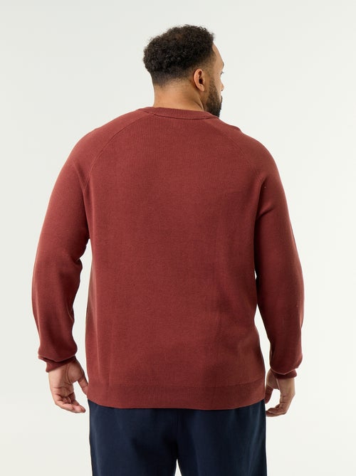 Pull à col rond en grosse jauge - Kiabi