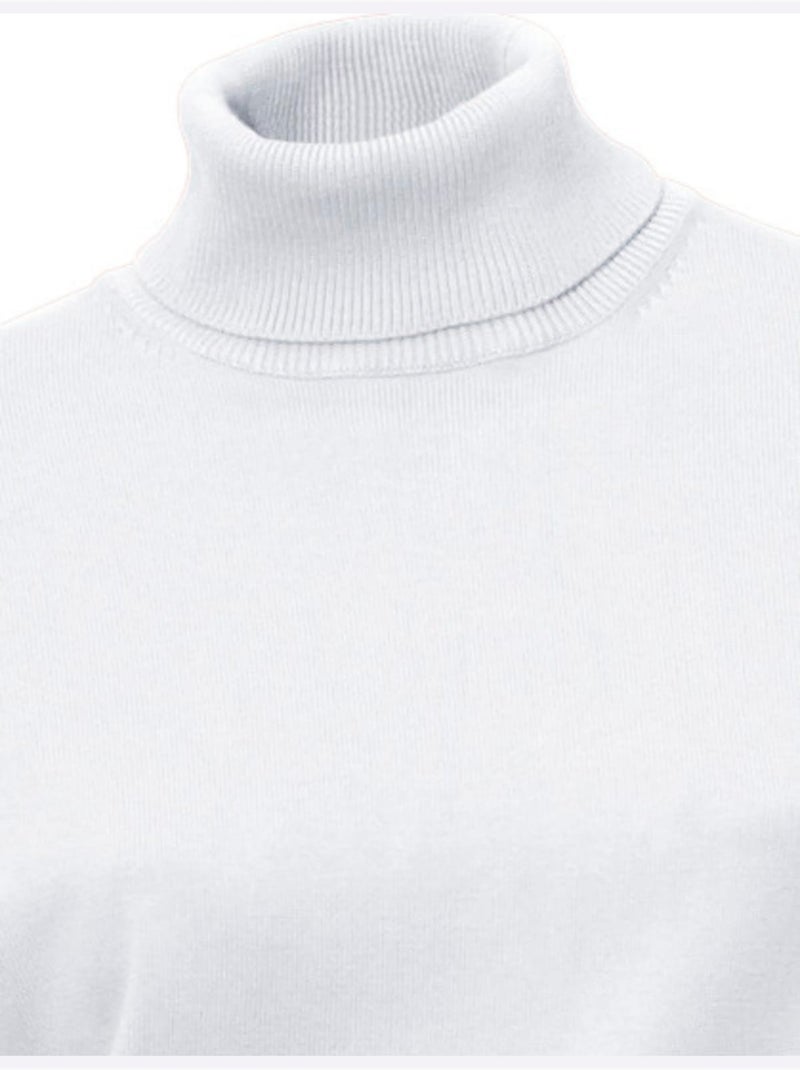 Pull à Col Roulé - Taille Standard - Helline Blanc - Kiabi