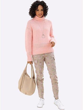 Pull à col roulé 13% laine - taille standard - helline