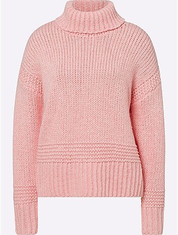 Pull à col roulé 13% laine - taille standard - helline