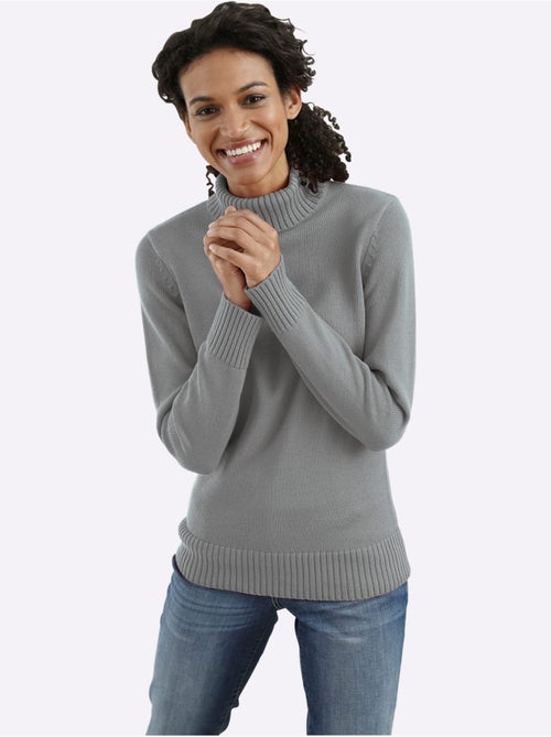 Pull à col roulé 50% coton - taille standard - witt - Kiabi Pull à col roulé 50% coton - taille standard - witt - Kiabi