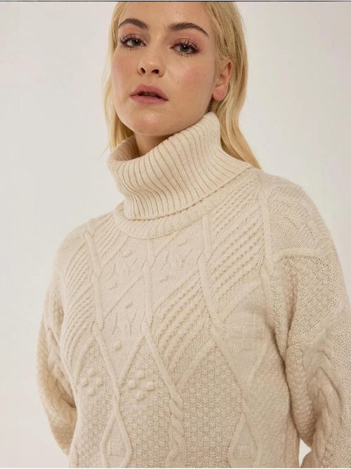 Pull à col roulé à pompons - Kiabi Pull à col roulé à pompons - Kiabi