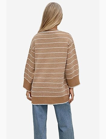 Pull à col roulé à rayures épaisses hiccup