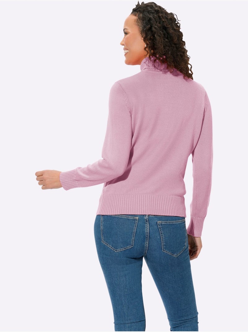 Pull à col roulé avec coton - taille standard - witt Rose - Kiabi