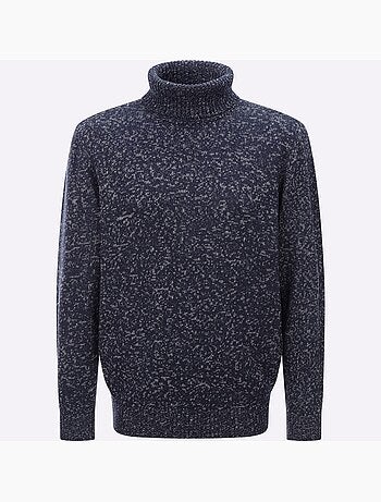 Pull à col roulé bel aspect chiné - taille standard - moda vilona