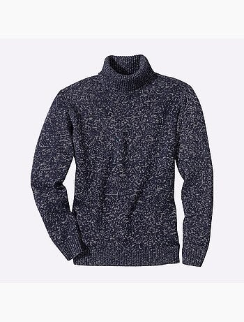 Pull à col roulé bel aspect chiné - taille standard - moda vilona
