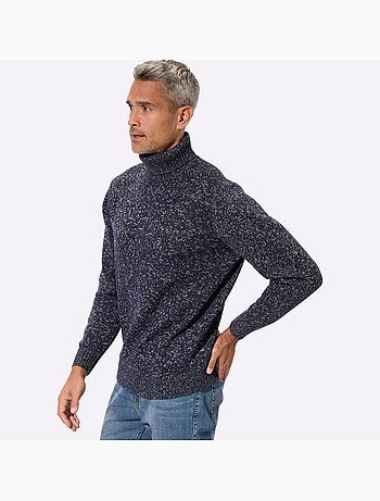 Pull à col roulé bel aspect chiné - taille standard - moda vilona