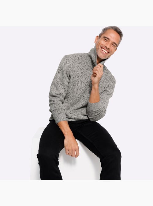Pull à col roulé bel aspect chiné - taille standard - moda vilona - Kiabi Pull à col roulé bel aspect chiné - taille standard - moda vilona - Kiabi
