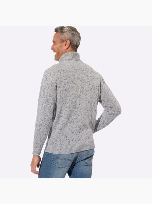 Pull à col roulé bel aspect chiné - taille standard - moda vilona - Kiabi Pull à col roulé bel aspect chiné - taille standard - moda vilona - Kiabi