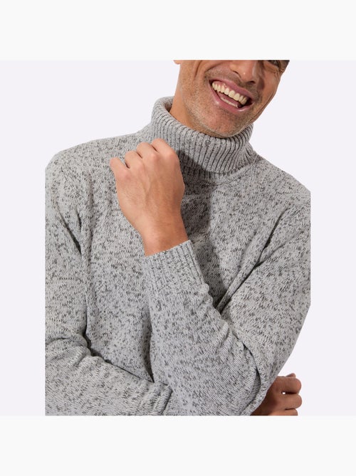Pull à col roulé bel aspect chiné - taille standard - moda vilona - Kiabi Pull à col roulé bel aspect chiné - taille standard - moda vilona - Kiabi