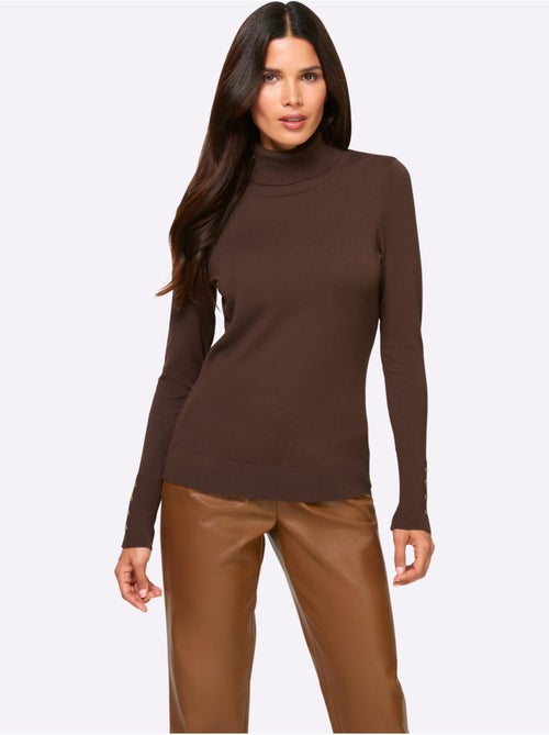 Pull à Col Roulé Col Roulé Flatteur - Taille Standard - Helline - Kiabi