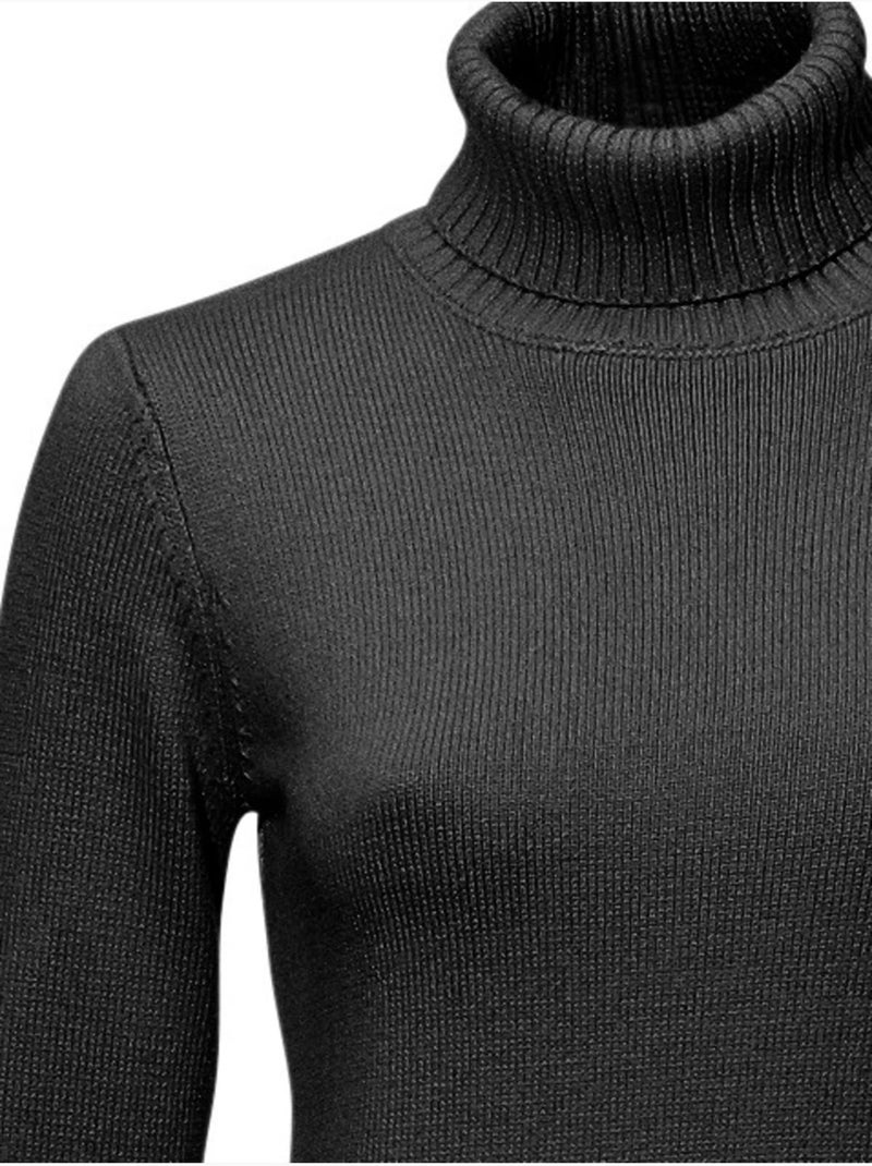 Pull à Col Roulé Contenant Du Cachemire - Taille Standard - Helline Noir - Kiabi