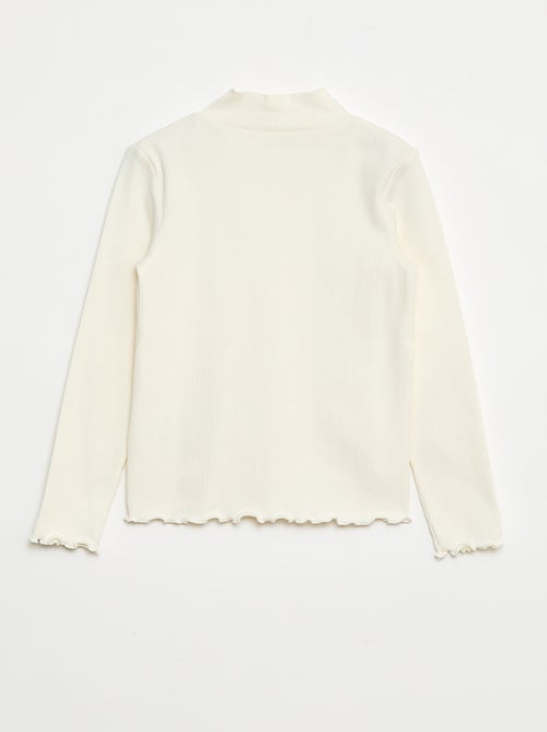 Pull à col roulé côtelé - Kiabi