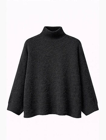 Pull à col roulé côtelé oversize mixray