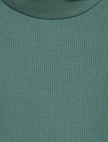Pull à col roulé côtelé