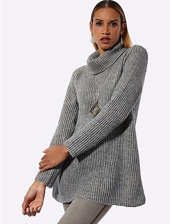 Pull à Col Roulé Coupe En A Affinante - Taille Standard - Helline