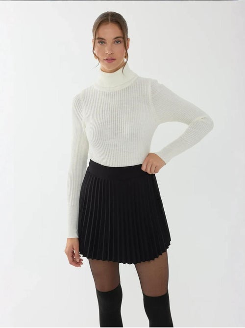 Pull à col roulé coupe slim - Kiabi