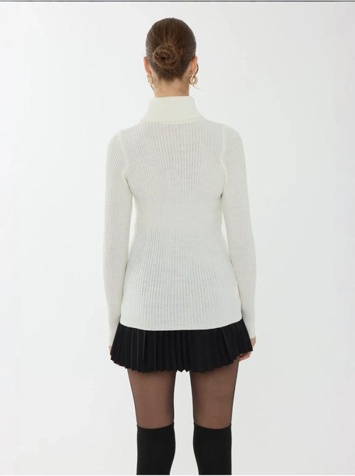 Pull à col roulé coupe slim - Kiabi