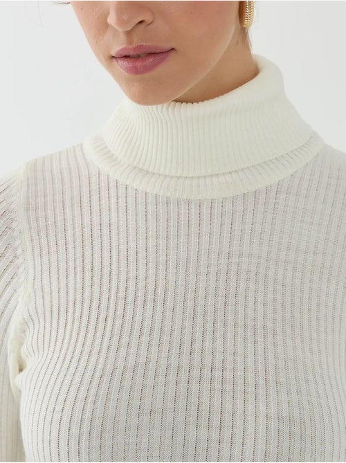 Pull à col roulé coupe slim - Kiabi