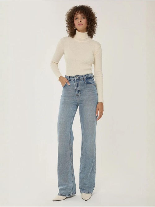 Pull à col roulé coupe slim - Kiabi
