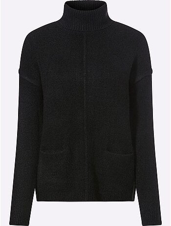 Pull à col roulé couture centrale devant - taille standard - helline