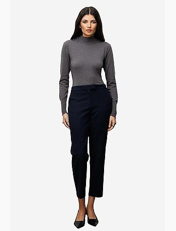 Pull à col roulé en maille d'épaisseur moyenne mixray