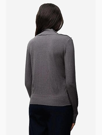Pull à col roulé en maille d'épaisseur moyenne mixray