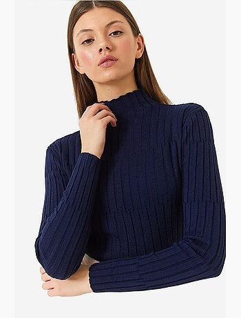 Pull à col roulé et empiècements lucci