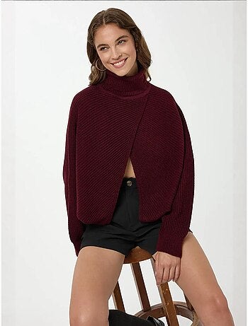 Pull à col roulé et manches longues