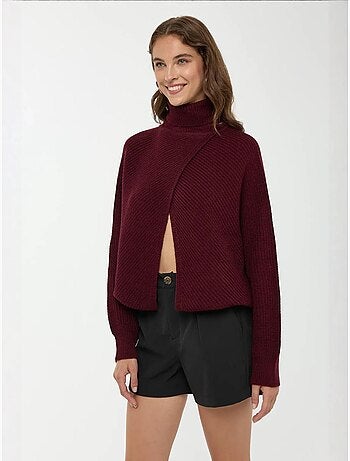 Pull à col roulé et manches longues