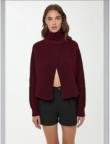 Pull à col roulé et manches longues
