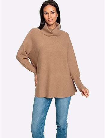 Pull à col roulé grand col roulé - taille standard - helline
