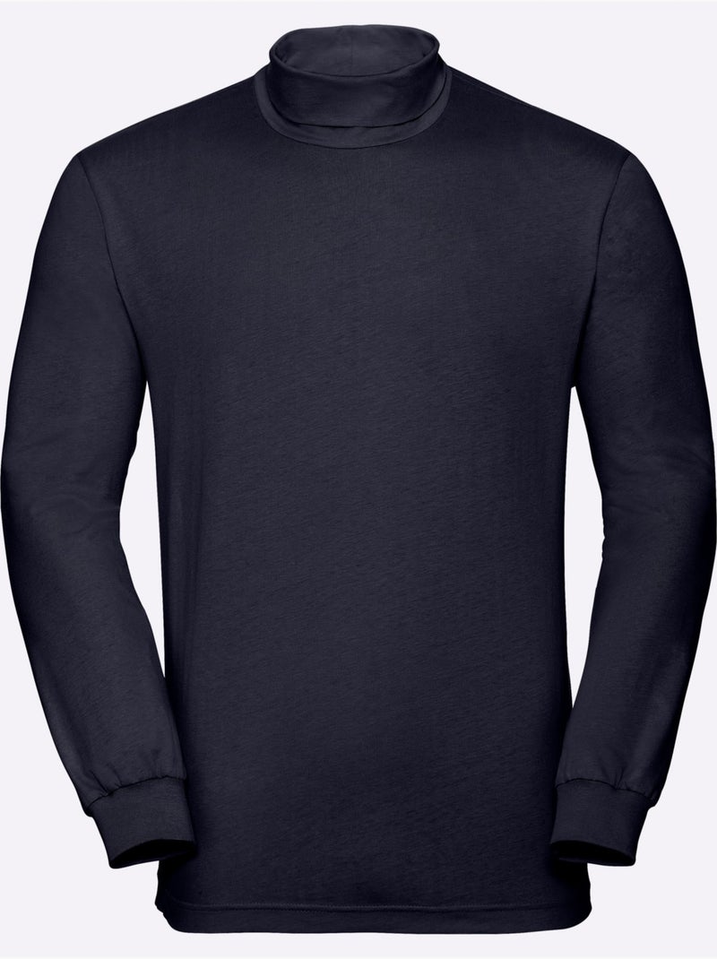 Pull à col roulé jersey fin - taille standard - moda vilona Noir - Kiabi