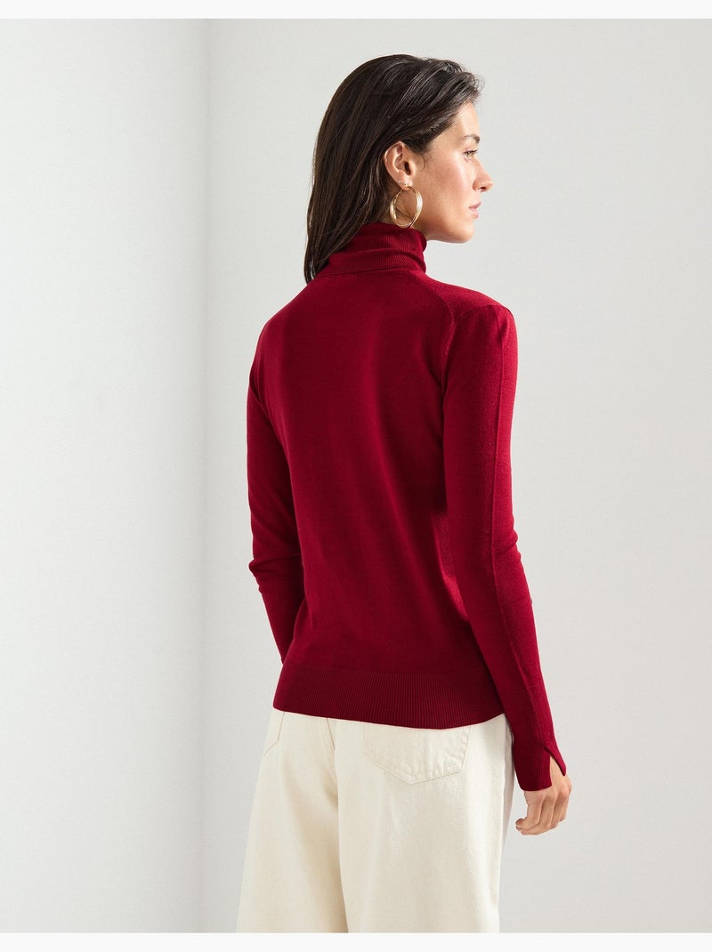 Pull à col roulé, MO Fashion Rouge - Kiabi
