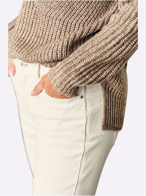 Pull à col roulé motif maille moderne - taille standard - helline - Kiabi