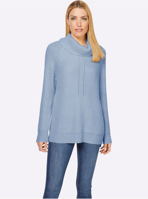Pull à col roulé motif maille moderne - taille standard - helline - Kiabi Pull à col roulé motif maille moderne - taille standard - helline - Kiabi